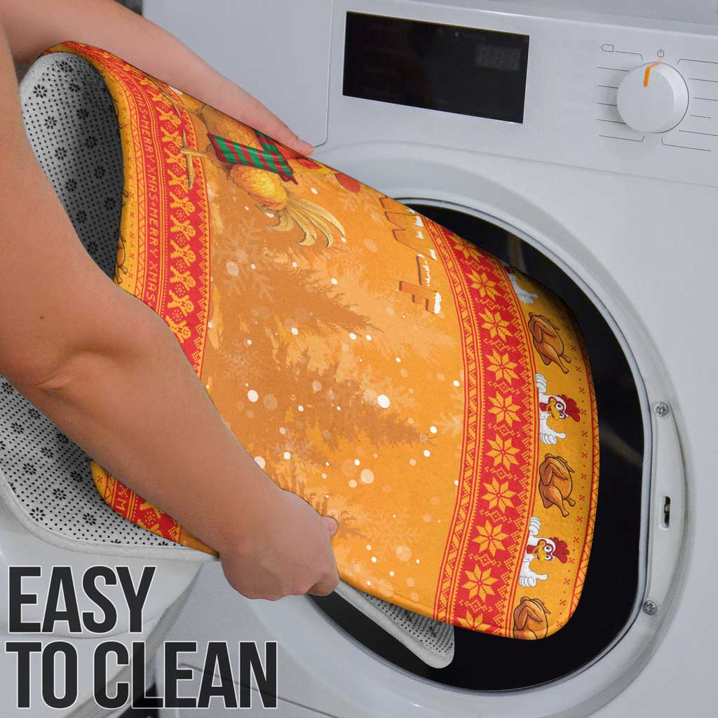 Funny Christmas F Caw F Chicken Bathroom Set Merry Craw Mas - Wonder Print Shop