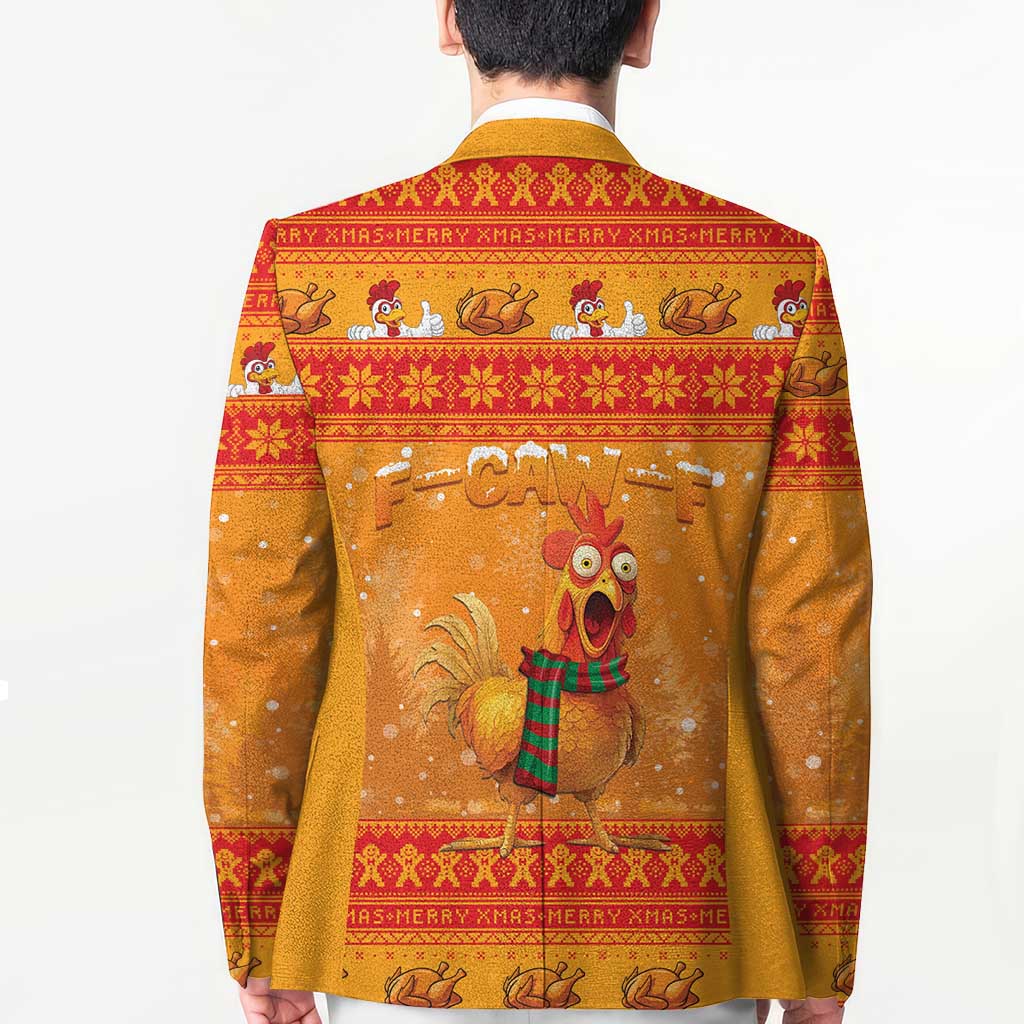 Funny Christmas F Caw F Chicken Blazer Merry Craw Mas - Wonder Print Shop