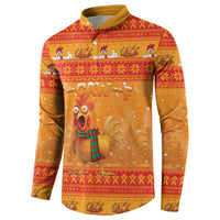 Funny Christmas F Caw F Chicken Button Sweatshirt Merry Craw Mas - Wonder Print Shop