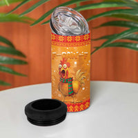 Funny Christmas F Caw F Chicken 4 in 1 Can Cooler Tumbler Merry Craw Mas - Wonder Print Shop
