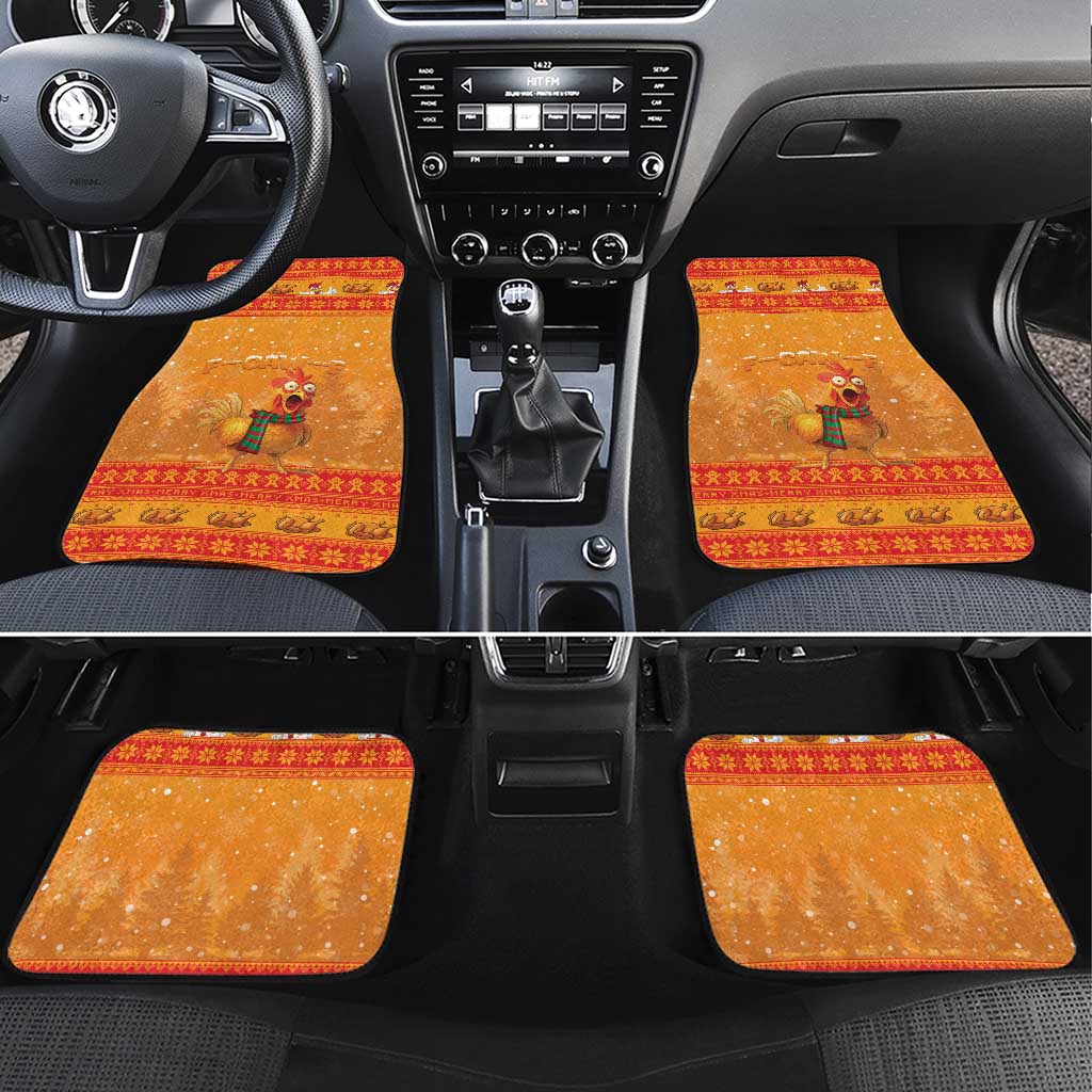 Funny Christmas F Caw F Chicken Car Mats Merry Craw Mas - Wonder Print Shop