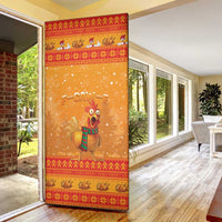 Funny Christmas F Caw F Chicken Door Cover Merry Craw Mas - Wonder Print Shop