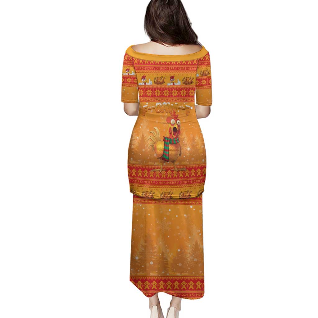 Funny Christmas F Caw F Chicken Family Matching Puletasi and Hawaiian Shirt Merry Craw Mas - Wonder Print Shop