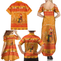 Funny Christmas F Caw F Chicken Family Matching Summer Maxi Dress and Hawaiian Shirt Merry Craw Mas - Wonder Print Shop