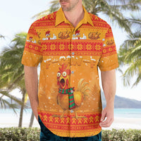 Funny Christmas F Caw F Chicken Hawaiian Shirt Merry Craw Mas - Wonder Print Shop