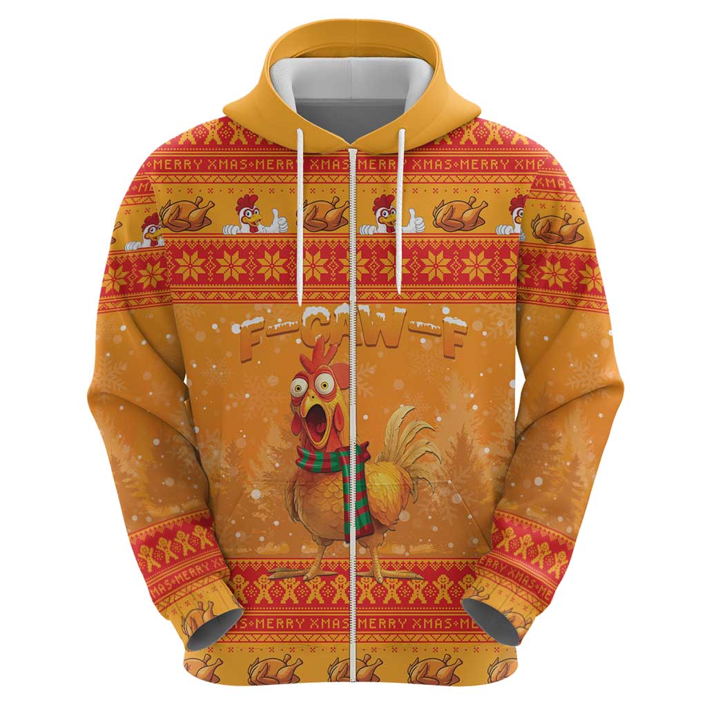 Funny Christmas F Caw F Chicken Hoodie Merry Craw Mas - Wonder Print Shop