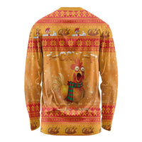 Funny Christmas F Caw F Chicken Long Sleeve Shirt Merry Craw Mas - Wonder Print Shop