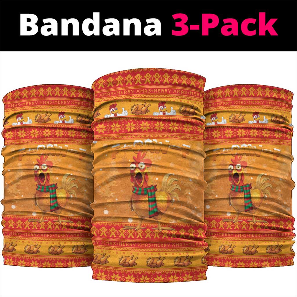 Funny Christmas F Caw F Chicken Neck Gaiter Merry Craw Mas - Wonder Print Shop