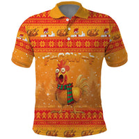 Funny Christmas F Caw F Chicken Polo Shirt Merry Craw Mas - Wonder Print Shop