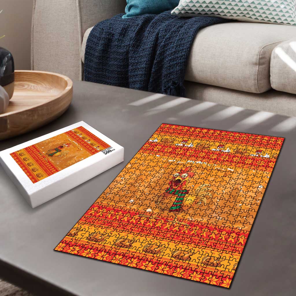 Funny Christmas F Caw F Chicken Puzzle Merry Craw Mas - Wonder Print Shop