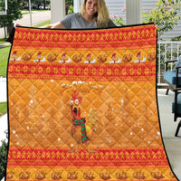 Funny Christmas F Caw F Chicken Quilt Merry Craw Mas - Wonder Print Shop