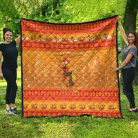 Funny Christmas F Caw F Chicken Quilt Merry Craw Mas - Wonder Print Shop