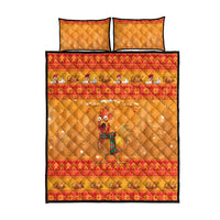 Funny Christmas F Caw F Chicken Quilt Bed Set Merry Craw Mas - Wonder Print Shop