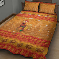 Funny Christmas F Caw F Chicken Quilt Bed Set Merry Craw Mas - Wonder Print Shop