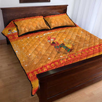 Funny Christmas F Caw F Chicken Quilt Bed Set Merry Craw Mas - Wonder Print Shop