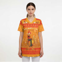 Funny Christmas F Caw F Chicken Scrub Top Merry Craw Mas - Wonder Print Shop