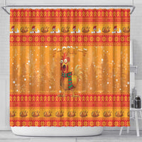 Funny Christmas F Caw F Chicken Shower Curtain Merry Craw Mas - Wonder Print Shop