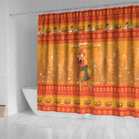 Funny Christmas F Caw F Chicken Shower Curtain Merry Craw Mas - Wonder Print Shop