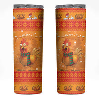 Funny Christmas F Caw F Chicken Skinny Tumbler Merry Craw Mas - Wonder Print Shop