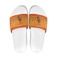 Funny Christmas F Caw F Chicken Slide Sandals Merry Craw Mas - Wonder Print Shop