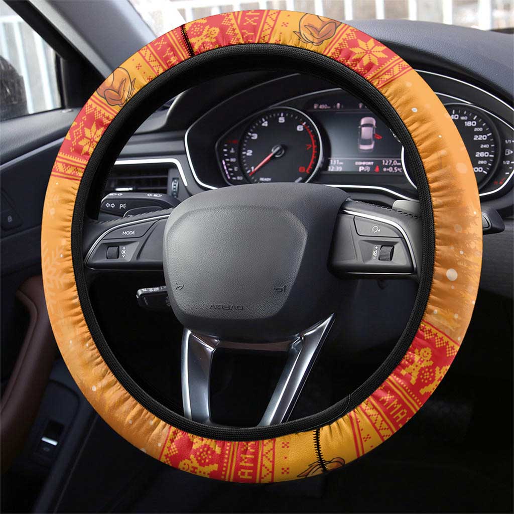 Funny Christmas F Caw F Chicken Steering Wheel Cover Merry Craw Mas - Wonder Print Shop
