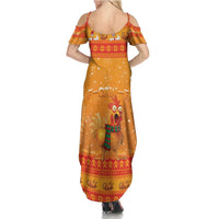 Funny Christmas F Caw F Chicken Summer Maxi Dress Merry Craw Mas - Wonder Print Shop