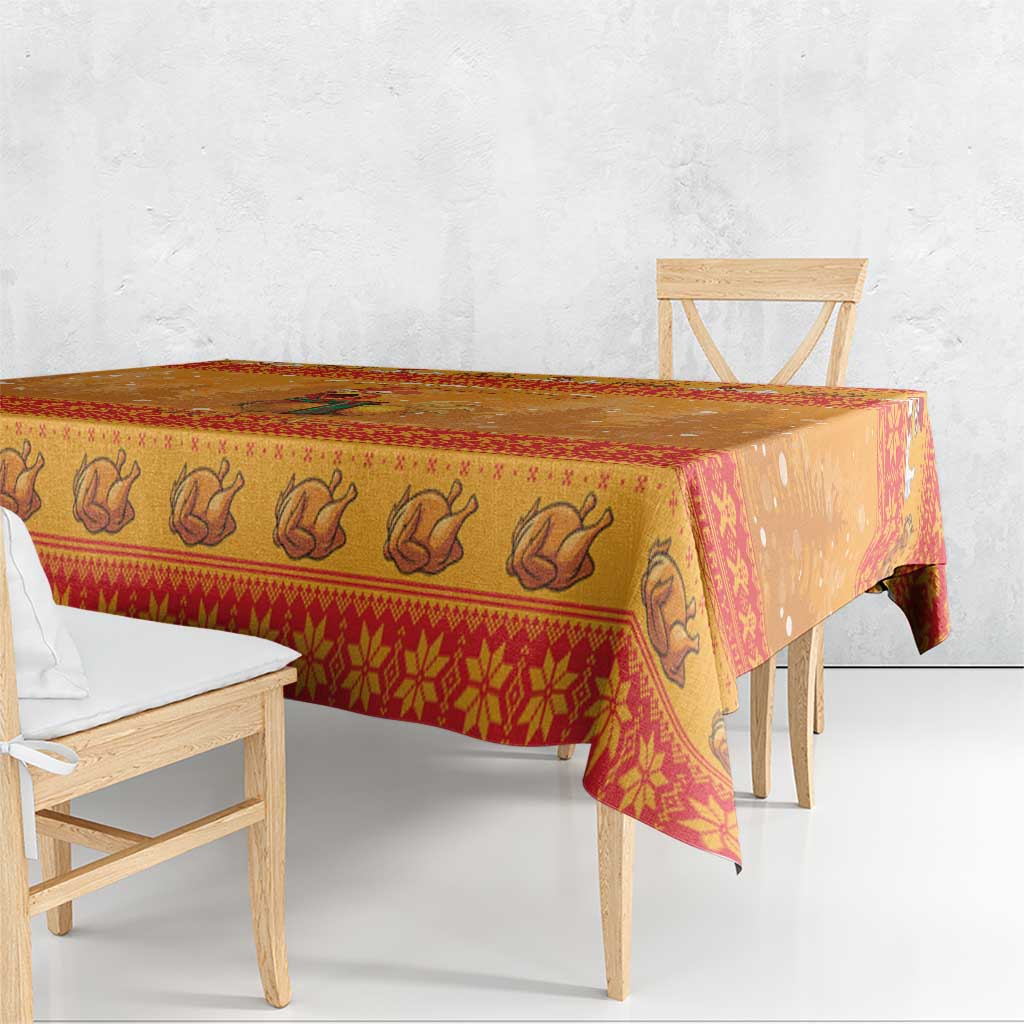 Funny Christmas F Caw F Chicken Tablecloth Merry Craw Mas - Wonder Print Shop