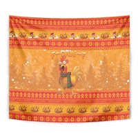 Funny Christmas F Caw F Chicken Tapestry Merry Craw Mas - Wonder Print Shop