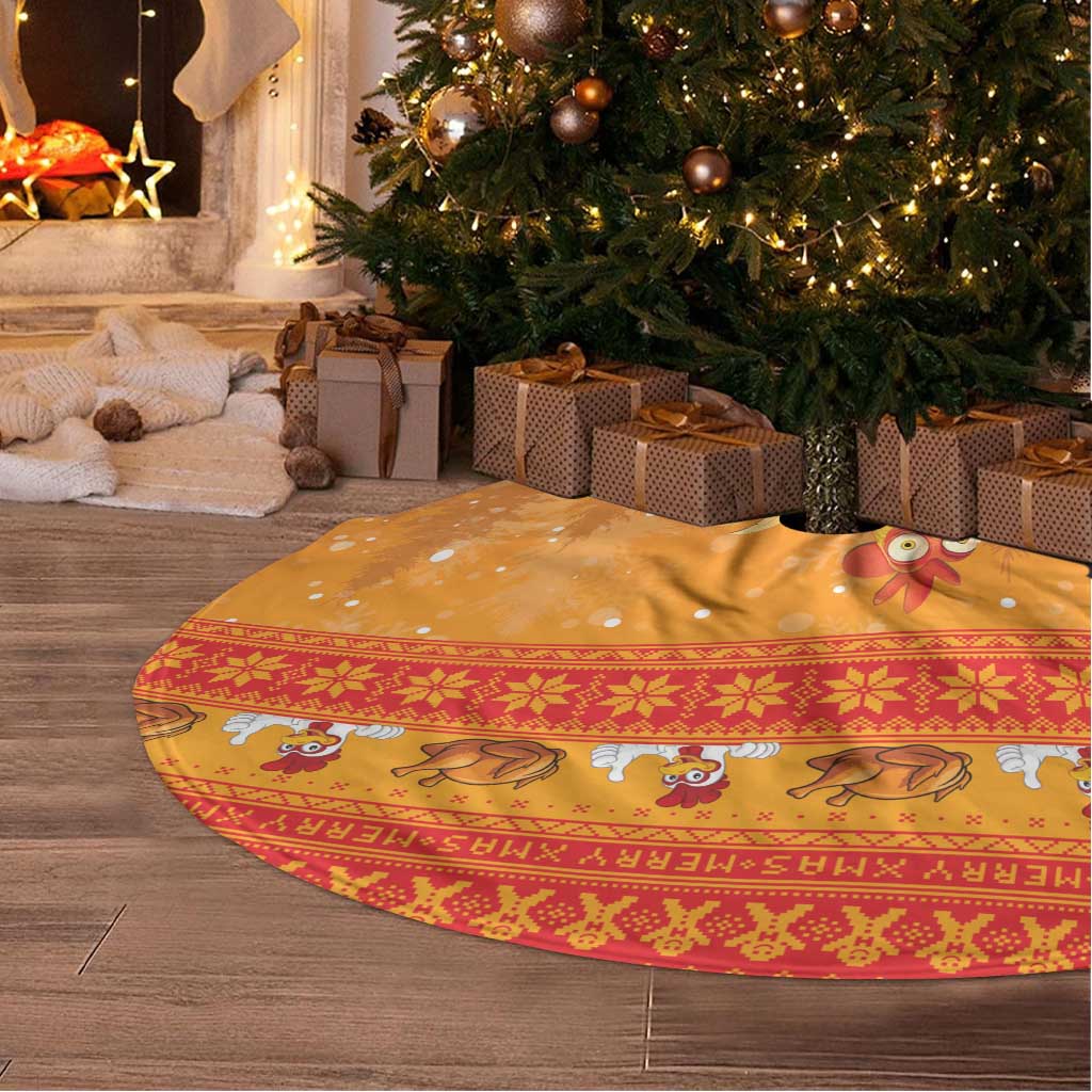 Funny Christmas F Caw F Chicken Tree Skirt Merry Craw Mas - Wonder Print Shop