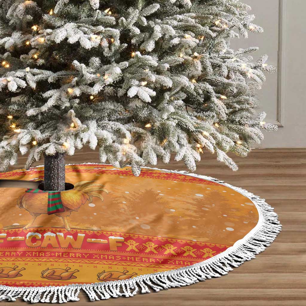Funny Christmas F Caw F Chicken Tree Skirt Merry Craw Mas - Wonder Print Shop