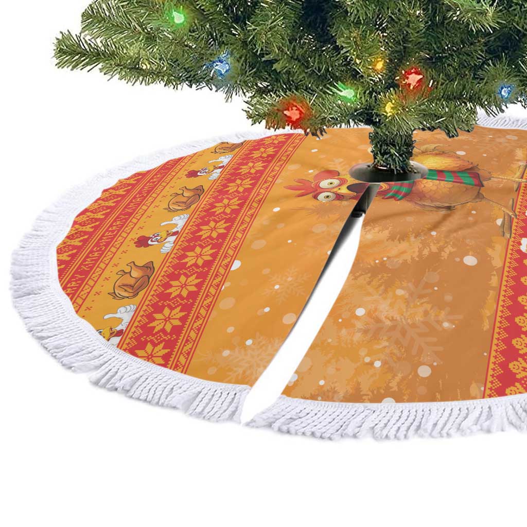 Funny Christmas F Caw F Chicken Tree Skirt Merry Craw Mas - Wonder Print Shop
