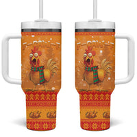 Funny Christmas F Caw F Chicken Tumbler With Handle Merry Craw Mas - Wonder Print Shop