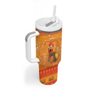 Funny Christmas F Caw F Chicken Tumbler With Handle Merry Craw Mas - Wonder Print Shop