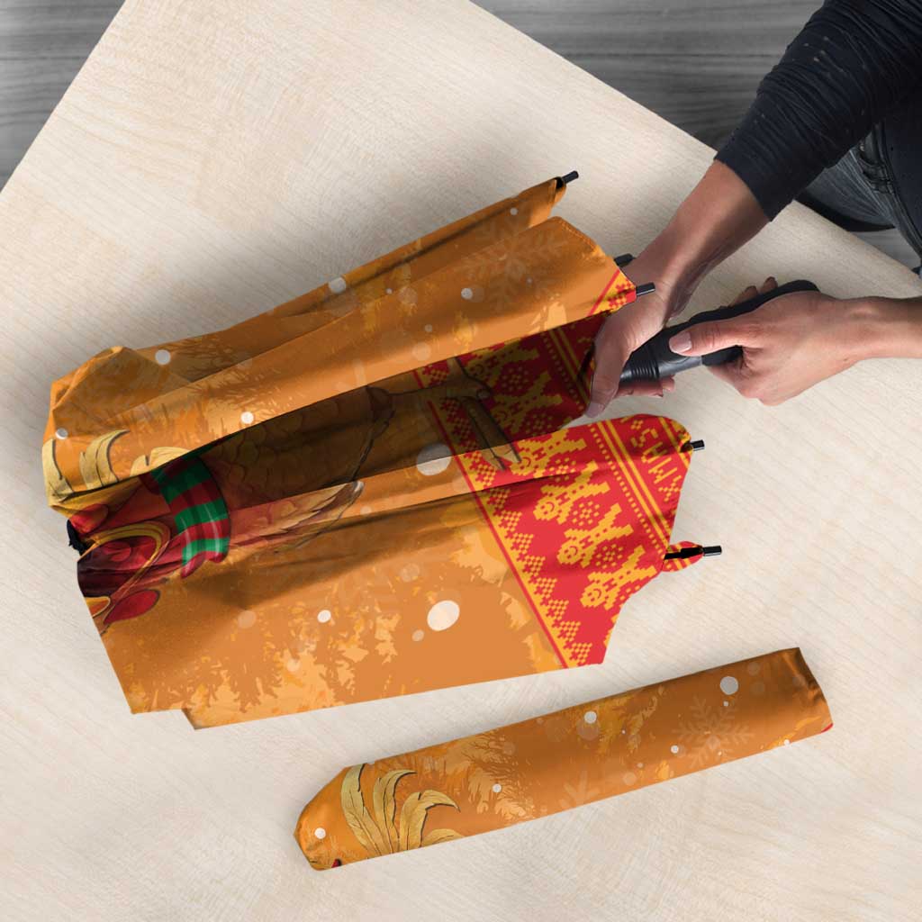 Funny Christmas F Caw F Chicken Umbrella Merry Craw Mas - Wonder Print Shop