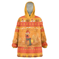 Funny Christmas F Caw F Chicken Wearable Blanket Hoodie Merry Craw Mas - Wonder Print Shop