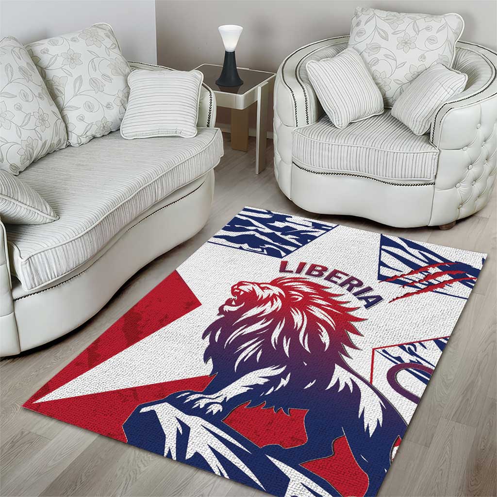 Liberia Lion Area Rug Grunge Style - Wonder Print Shop