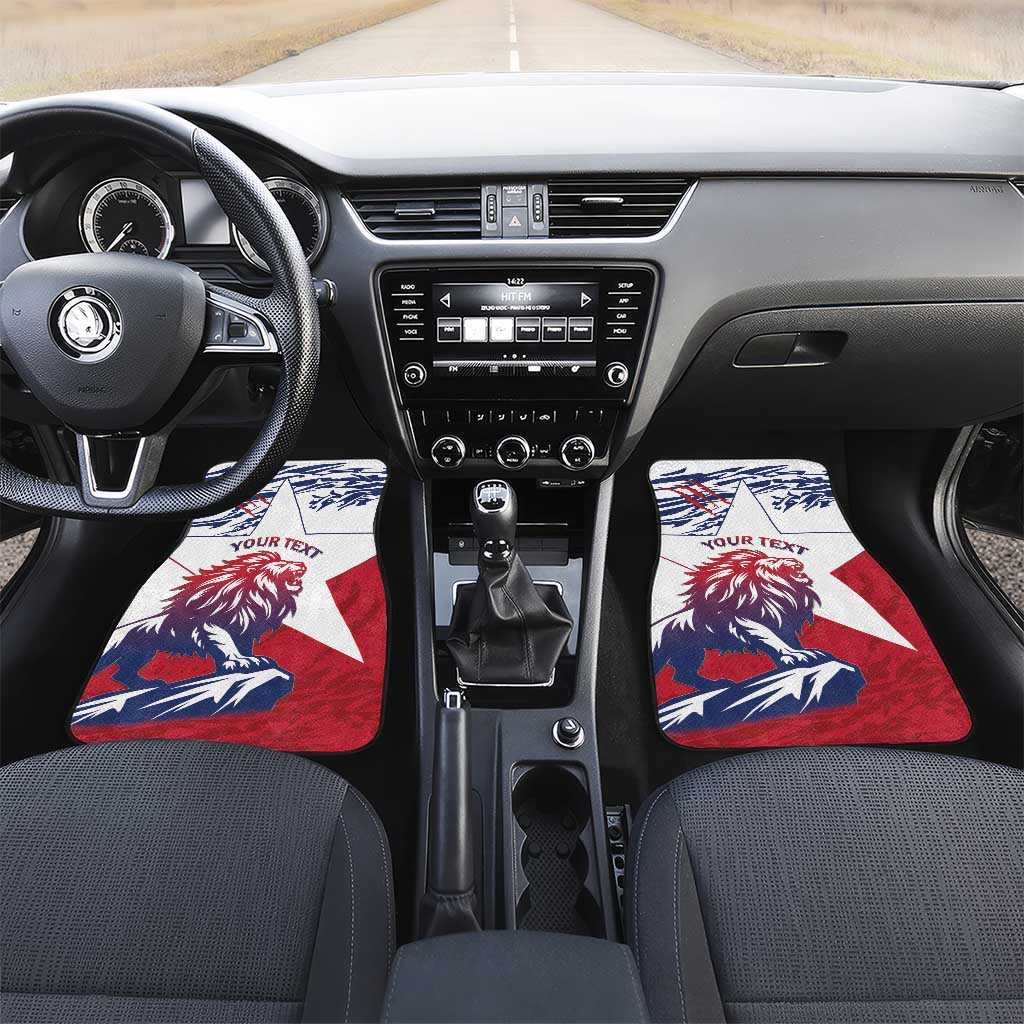 Liberia Lion Car Mats Grunge Style - Wonder Print Shop