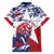 Personalised Liberia Lion Family Matching Off The Shoulder Long Sleeve Dress and Hawaiian Shirt Grunge Style - Wonder Print Shop