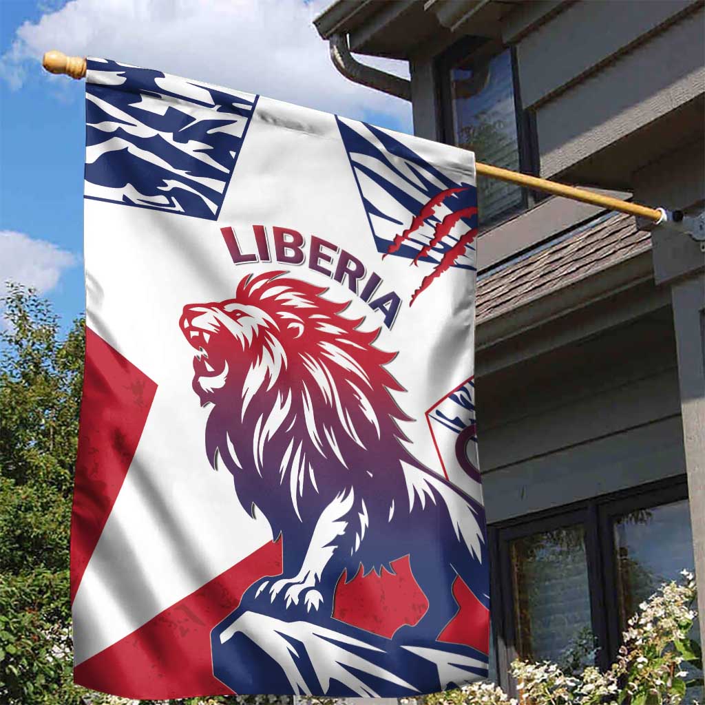 Liberia Lion Garden Flag Grunge Style - Wonder Print Shop