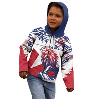 Personalised Liberia Lion Kid Hoodie Grunge Style - Wonder Print Shop