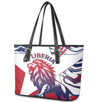 Liberia Lion Leather Tote Bag Grunge Style - Wonder Print Shop