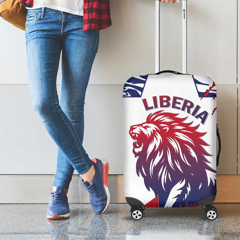 Liberia Lion Luggage Cover Grunge Style - Wonder Print Shop