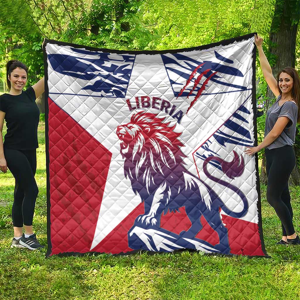 Liberia Lion Quilt Grunge Style - Wonder Print Shop