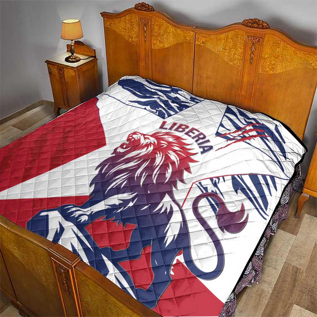 Liberia Lion Quilt Grunge Style - Wonder Print Shop