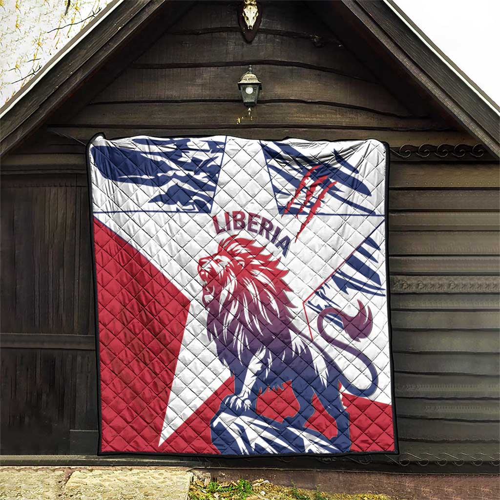 Liberia Lion Quilt Grunge Style - Wonder Print Shop