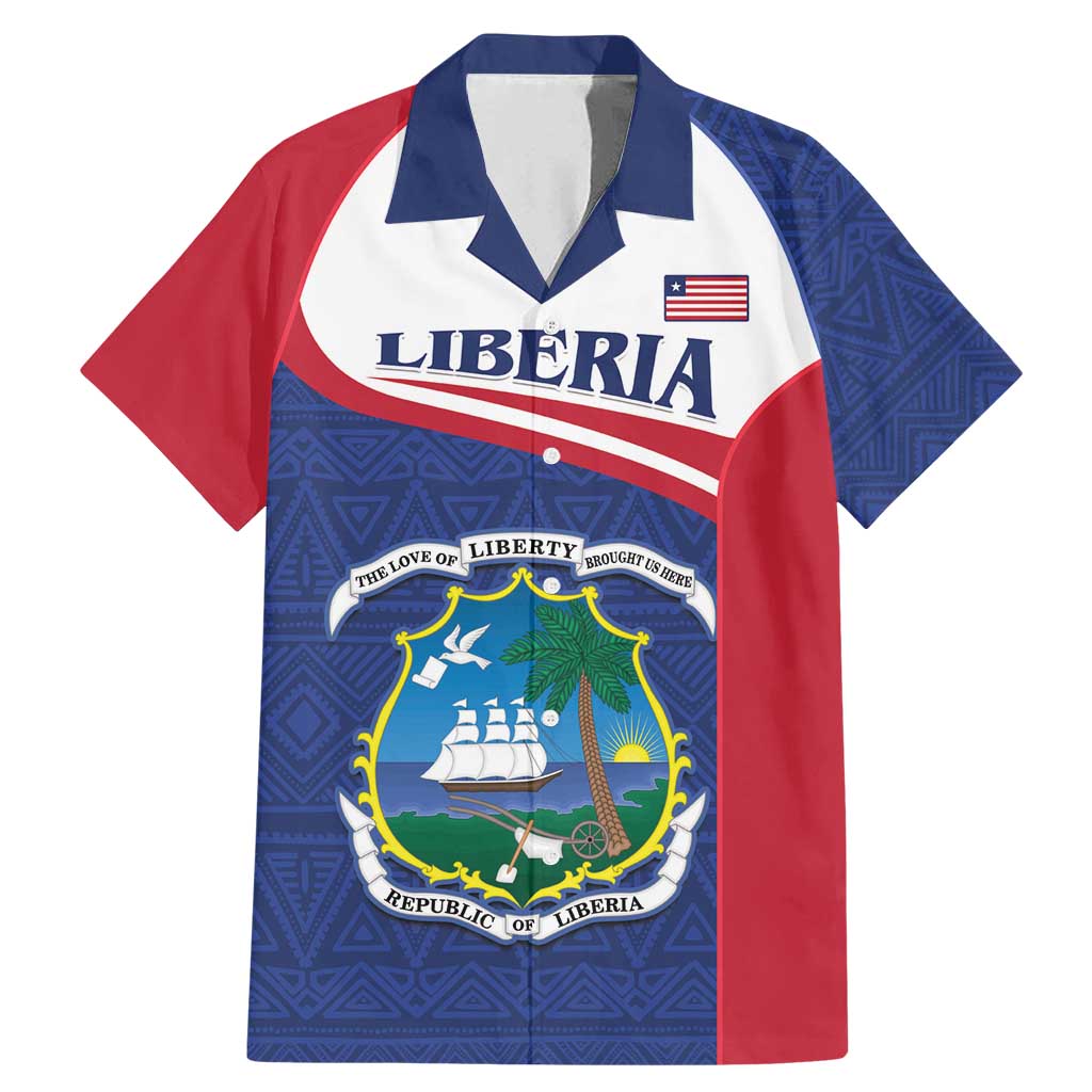 Personalised Liberia Family Matching Mermaid Dress and Hawaiian Shirt Coat Of Arms - African Pattern - Wonder Print Shop