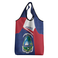 Personalised Liberia Grocery Bag Coat Of Arms - African Pattern