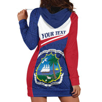 Personalised Liberia Hoodie Dress Coat Of Arms - African Pattern - Wonder Print Shop