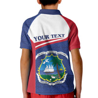 Personalised Liberia Kid Polo Shirt Coat Of Arms - African Pattern - Wonder Print Shop