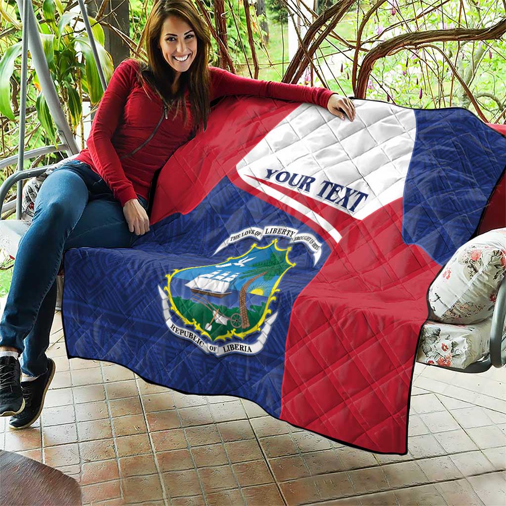 Personalised Liberia Quilt Coat Of Arms - African Pattern - Wonder Print Shop